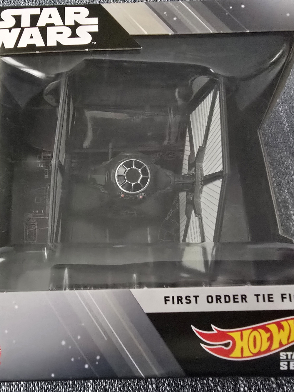 Mattel Hot Wheels Black & Gray First Order TIE Fighter Packaging Detail